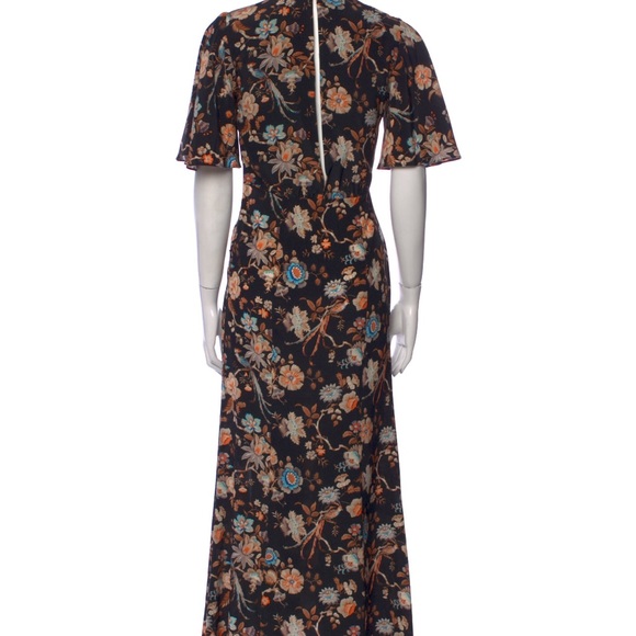 Stunning Les Reveries Silk Floral Midi Dress in Liberty Print Size 0 - Picture 7 of 10